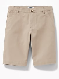 Built-In Flex Twill Straight Uniform Shorts for Boys (At Knee)