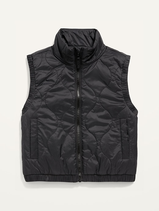 View large product image 2 of 2. Cropped Quilted Vest for Girls