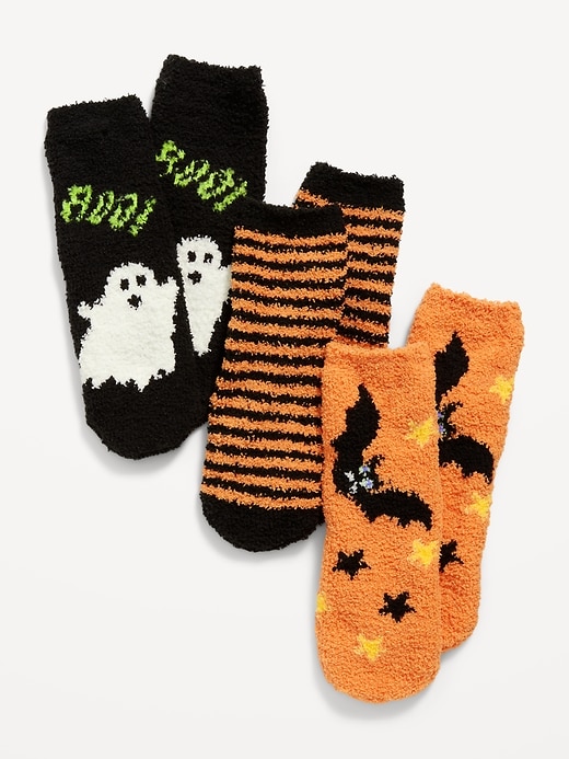 View large product image 1 of 1. Gender-Neutral Cozy Socks 3-Pack for Kids