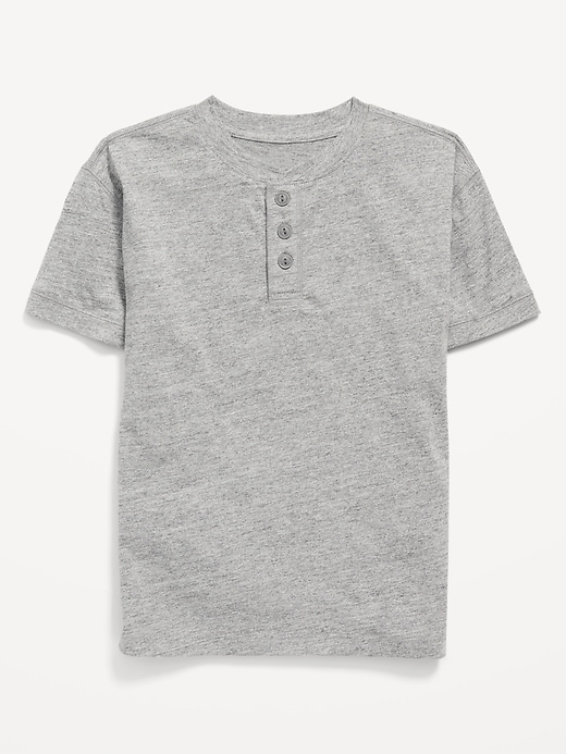 View large product image 1 of 2. Slub-Knit Short-Sleeve Henley T-Shirt for Boys