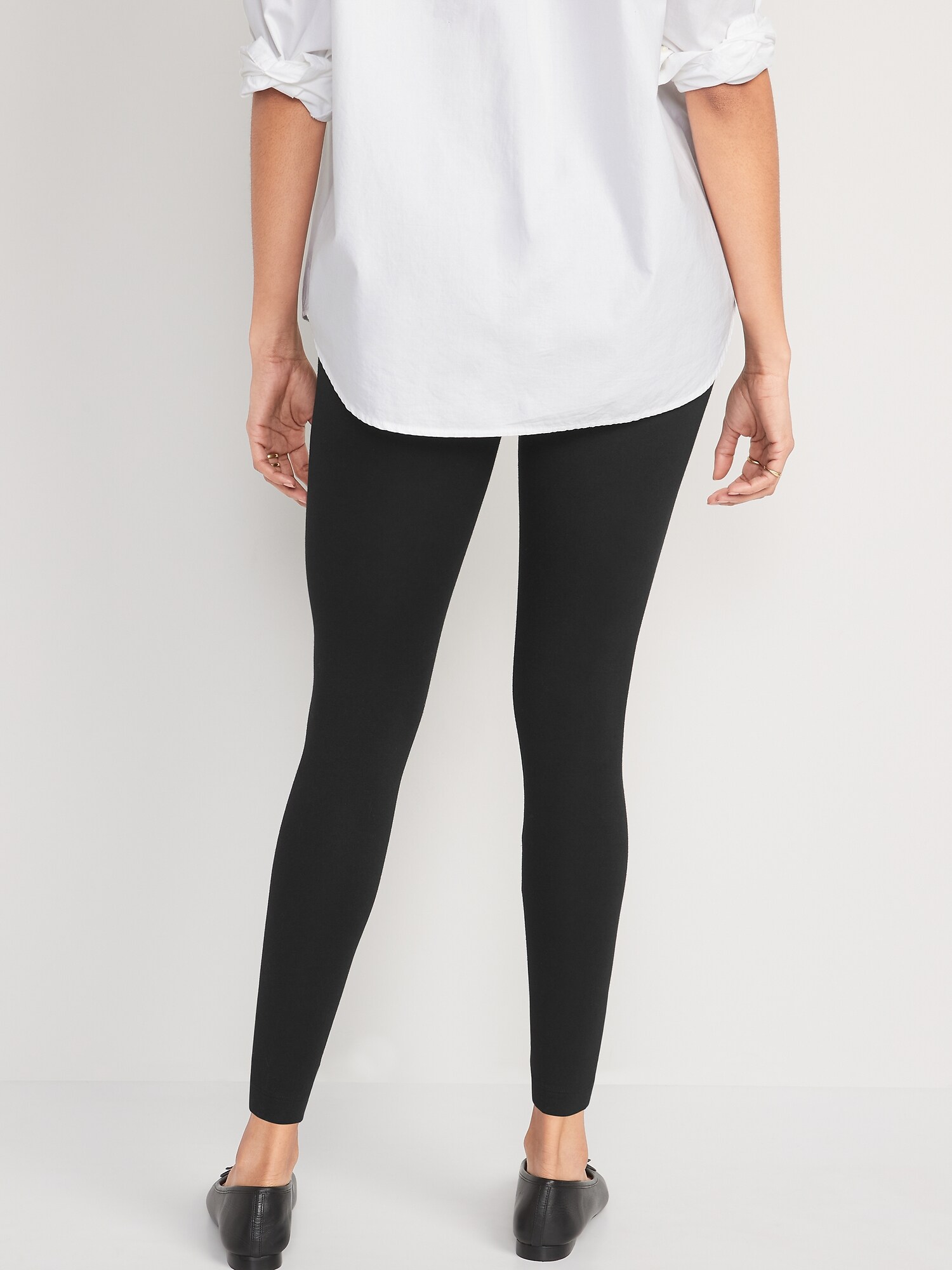 Женские леггинсы Old Navy High-Waisted Fashion Layering Leggings 3-Pack, цвет: Чёрный — фото 2