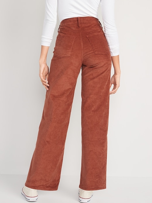 Image number 2 showing, Extra High-Waisted Sky-Hi Wide-Leg Corduroy Pants