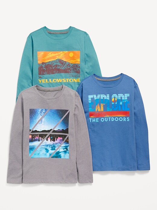 Old Navy Long-Sleeve Graphic T-Shirt 3-Pack for Boys. 1