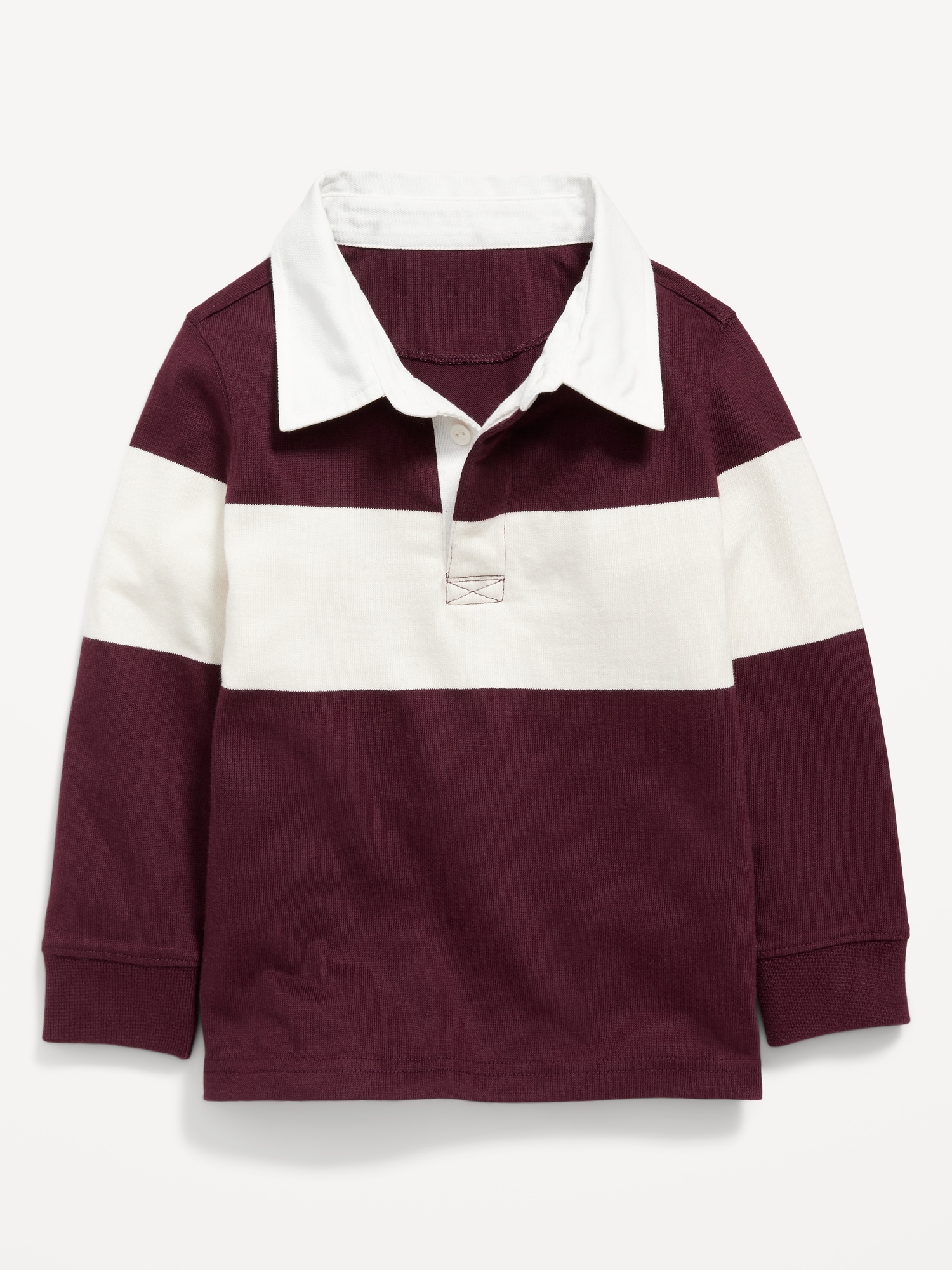 Bold-Stripe Long-Sleeve Rugby Polo Shirt for Toddler Boys | Old Navy