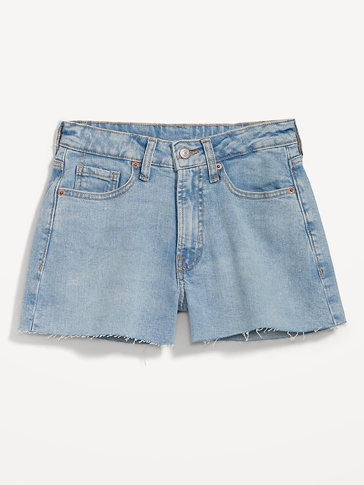 Image number 4 showing, Curvy High-Waisted OG Straight Cut-Off Jean Shorts -- 3-inch inseam