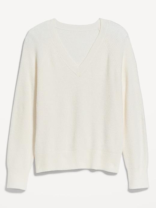 V-Neck Shaker-Stitch Cocoon Sweater for Women | Old Navy