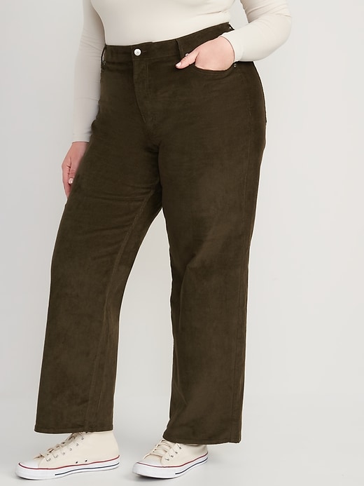 Image number 6 showing, Extra High-Waisted Sky-Hi Wide-Leg Corduroy Pants