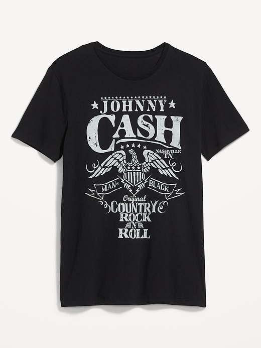 View large product image 1 of 1. Johnny Cash™ "Man in Black" Gender-Neutral T-Shirt for Adults
