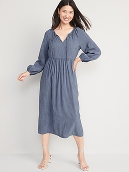 old navy chambray dress