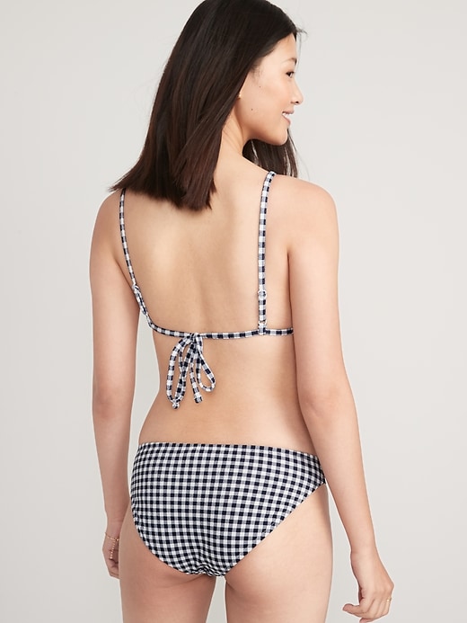Image number 6 showing, Mid-Rise Piqué Classic Bikini Swim Bottoms for Women