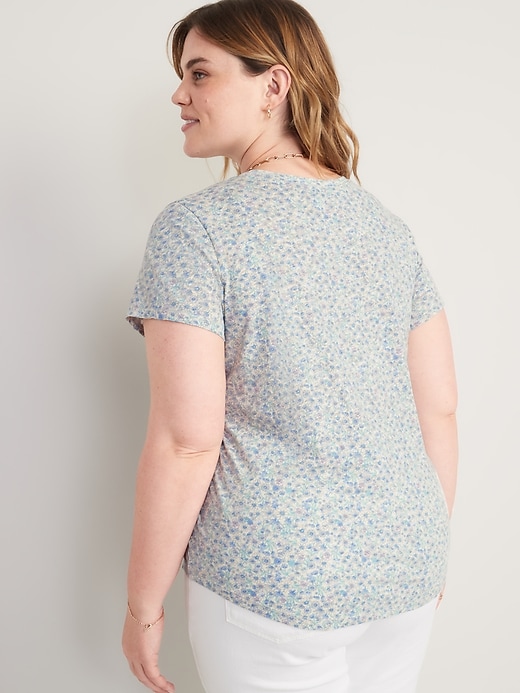 Image number 8 showing, Short-Sleeve EveryWear Floral-Print Slub-Knit T-Shirt for Women