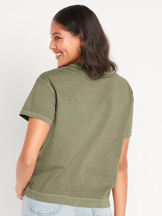 Image number 2 showing, Short-Sleeve Vintage Easy T-Shirt for Women