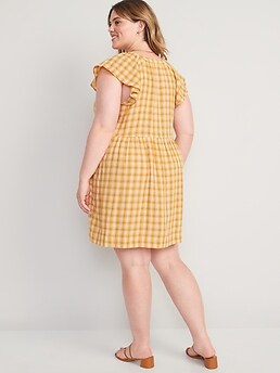 Old navy yellow plaid on sale dress