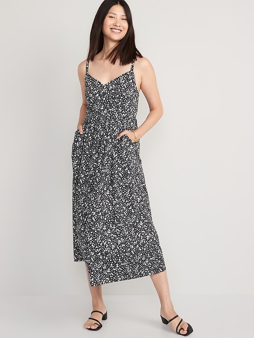 Image number 1 showing, Floral Cami Midi Swing Dress