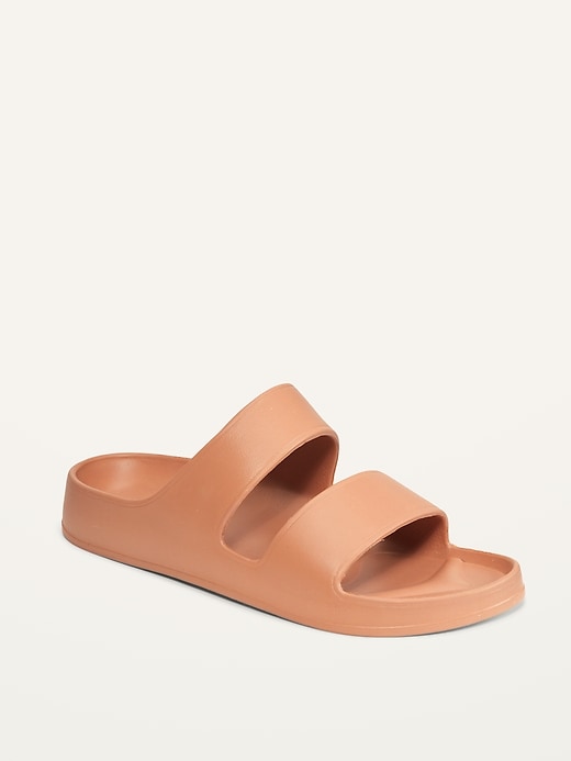 View large product image 1 of 1. Double-Strap Slide Sandals (Partially Plant-Based)