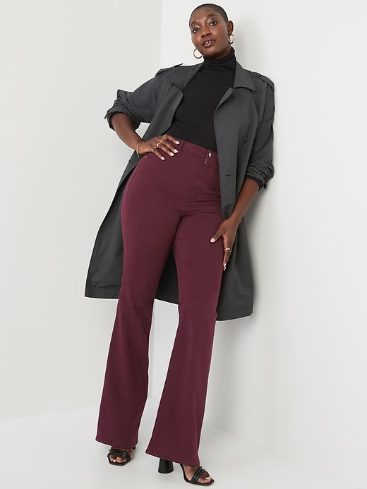 Image number 3 showing, Higher High-Waisted Pop-Color Flare Jeans for Women