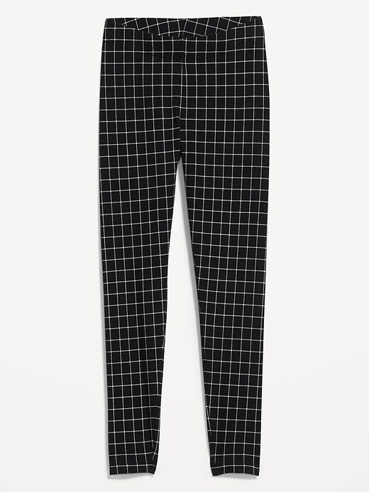 Image number 4 showing, High-Waisted Plaid Ankle Leggings for Women