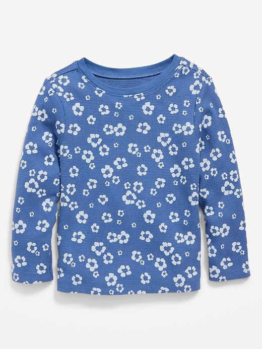 View large product image 1 of 1. Unisex Long-Sleeve Thermal-Knit Printed T-Shirt for Toddler
