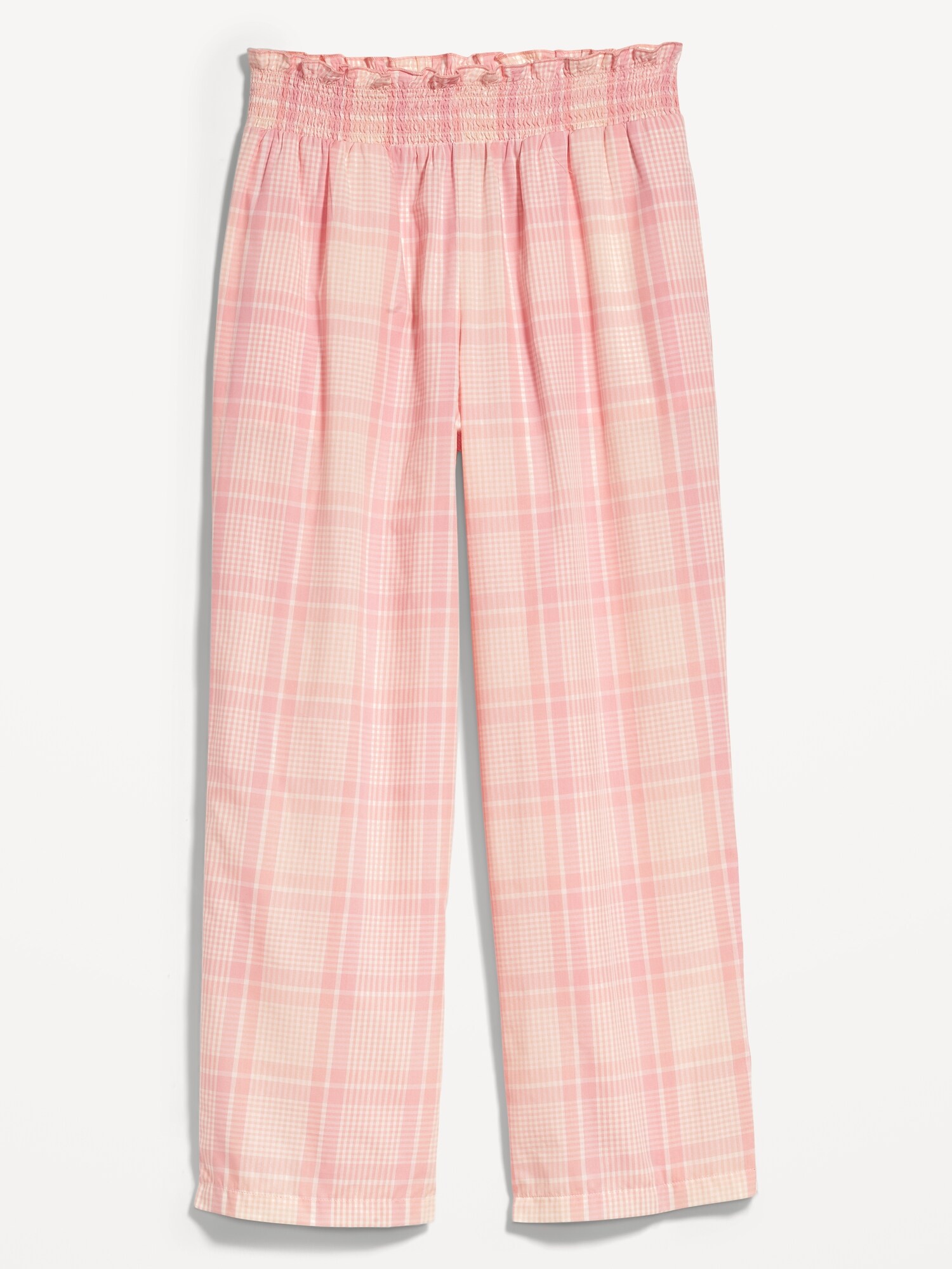 High-Waisted Cropped Smocked Plaid Pajama Pants for Women | Old Navy