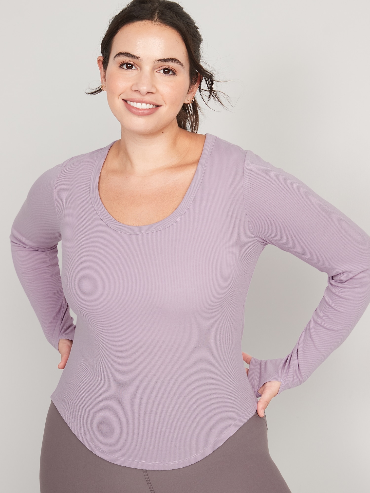 UltraLite Long-Sleeve Rib-Knit Top | Old Navy