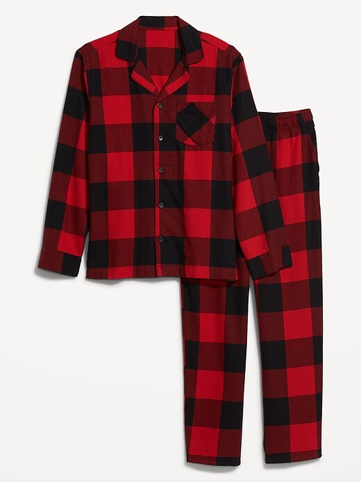 Image number 7 showing, Matching Plaid Flannel Pajama Set for Men