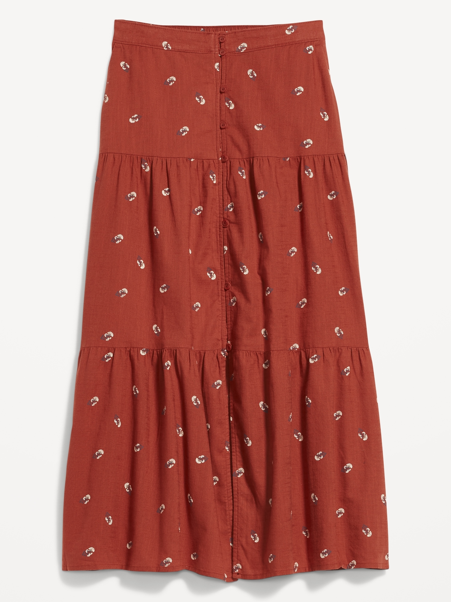 Floral-Print Tiered Button-Front Maxi Skirt for Women | Old Navy