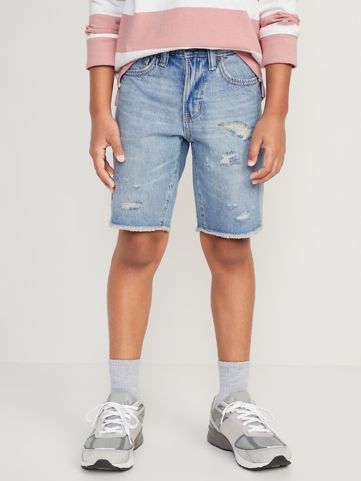 View large product image 1 of 2. Original Loose Non-Stretch Jean Shorts for Boys