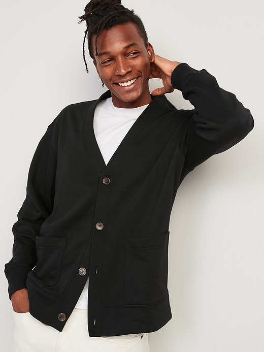 Image number 2 showing, Oversized Gender-Neutral Button-Front Cardigan Sweatshirt for Adults