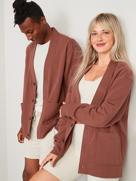 Image number 1 showing, Oversized Gender-Neutral Cardigan Sweatshirt for Adults