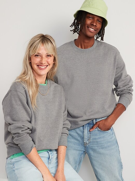 Image number 1 showing, Oversized Gender-Neutral Crew-Neck Sweatshirt for Adults