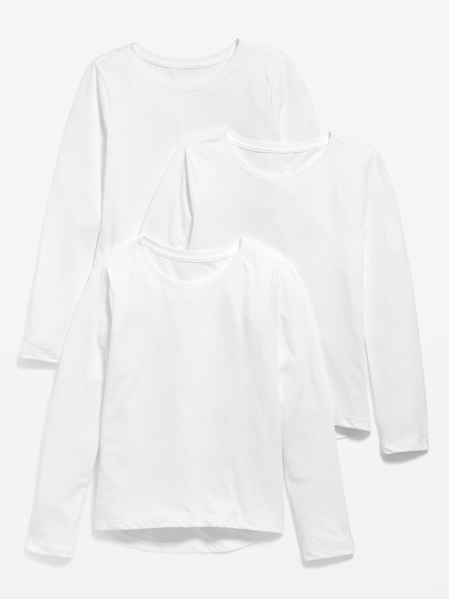 Girls Long | Navy Old Sleeve Shirts