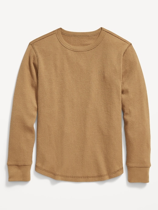 View large product image 1 of 2. Long-Sleeve Thermal-Knit Solid T-Shirt for Boys