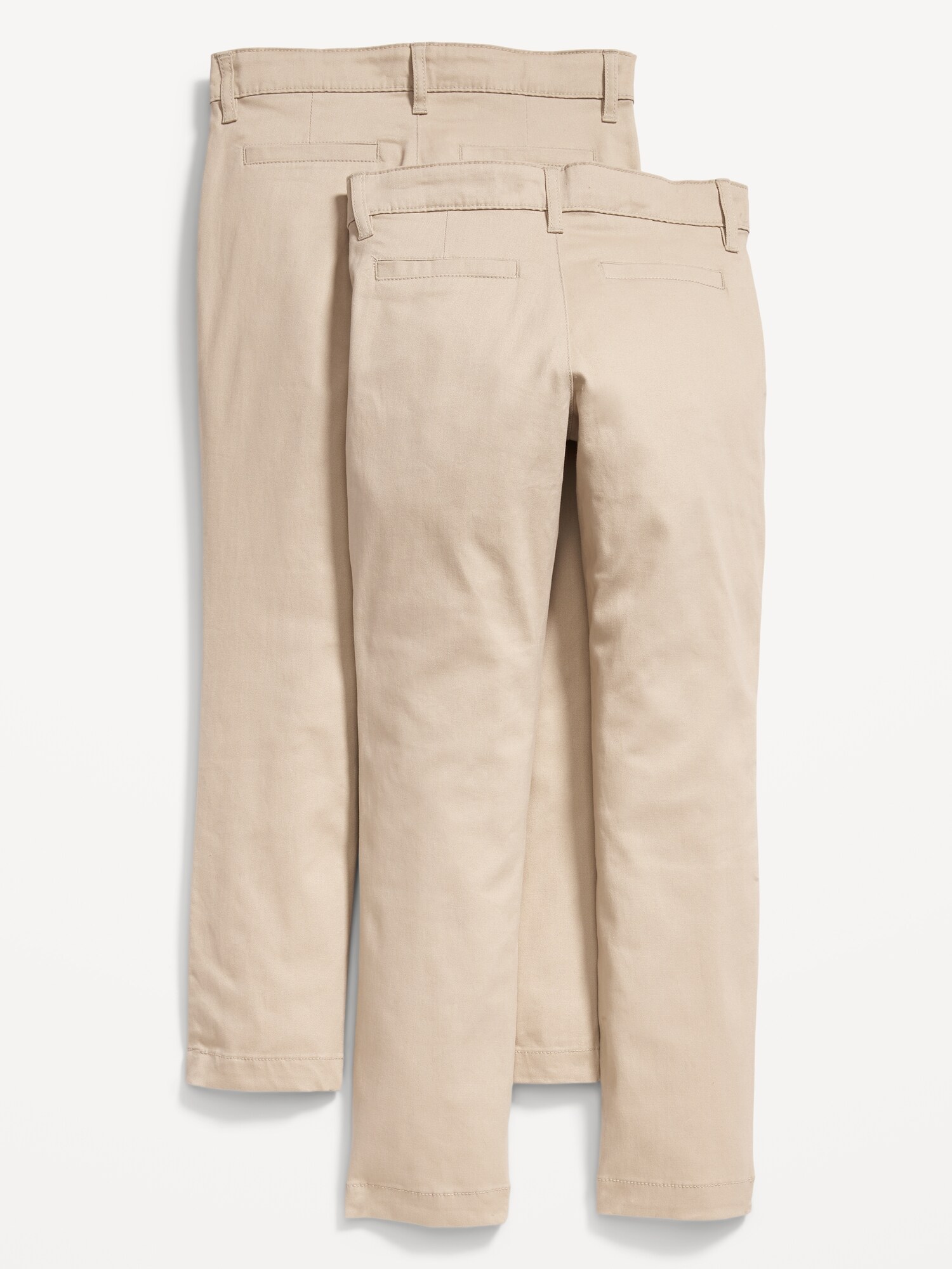 Брюки Old Navy School Uniform Skinny Chino Pants 2-Pack для девочек, цвет: Rolled Oats — фото 2