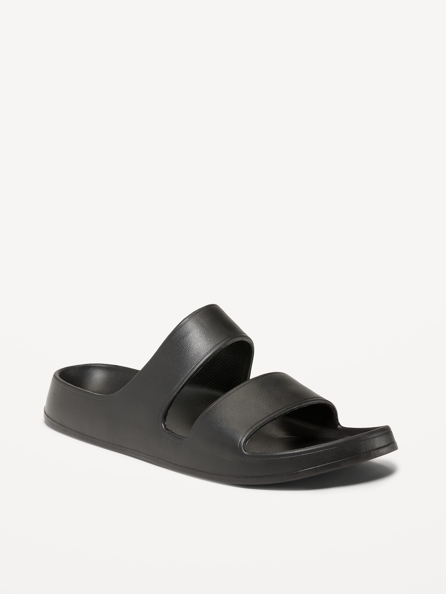 Old Navy Double-Strap Slide Sandals for Men (Partially Plant-Based) black. 1