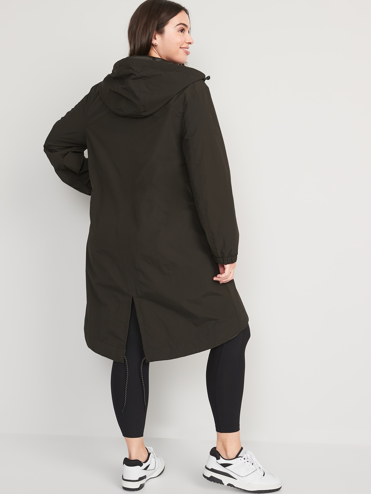 Water-Resistant Hooded Midi Anorak Jacket for Women | Old Navy