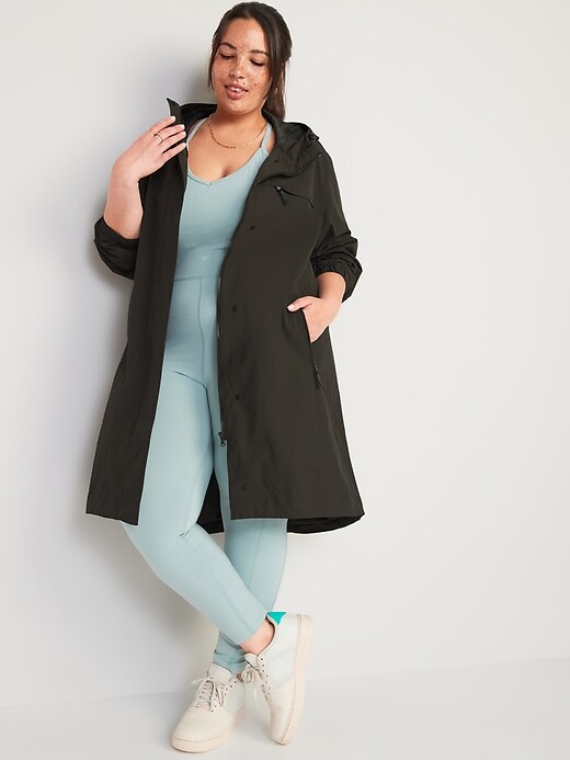 Water-Resistant Hooded Midi Anorak Jacket | Old Navy