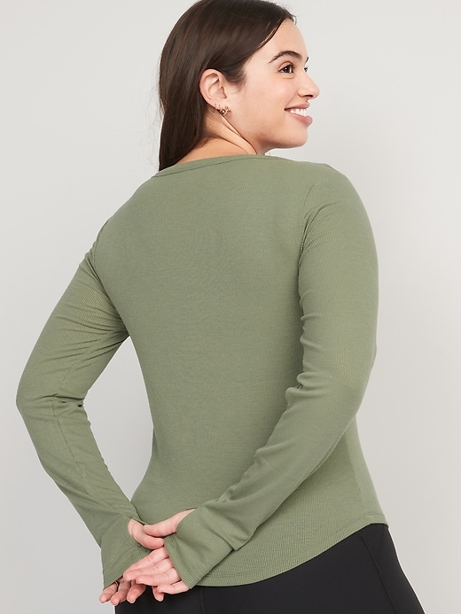Image number 6 showing, UltraLite Long-Sleeve Rib-Knit Top