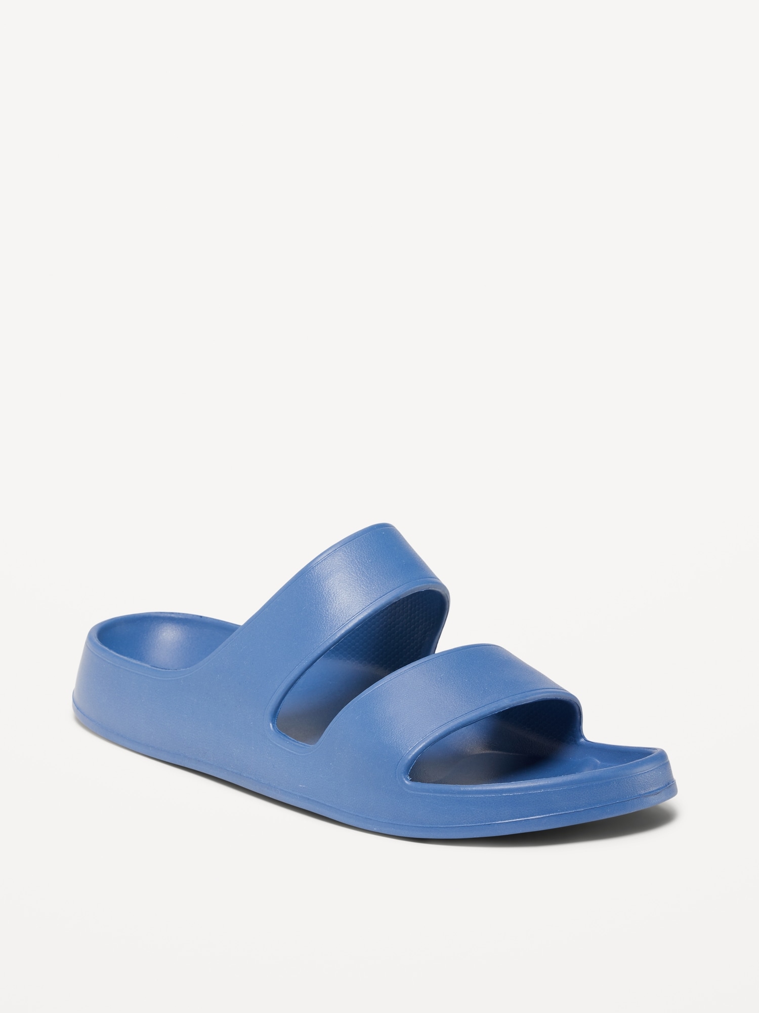 Old Navy Double-Strap Slide Sandals for Men (Partially Plant-Based) blue. 1
