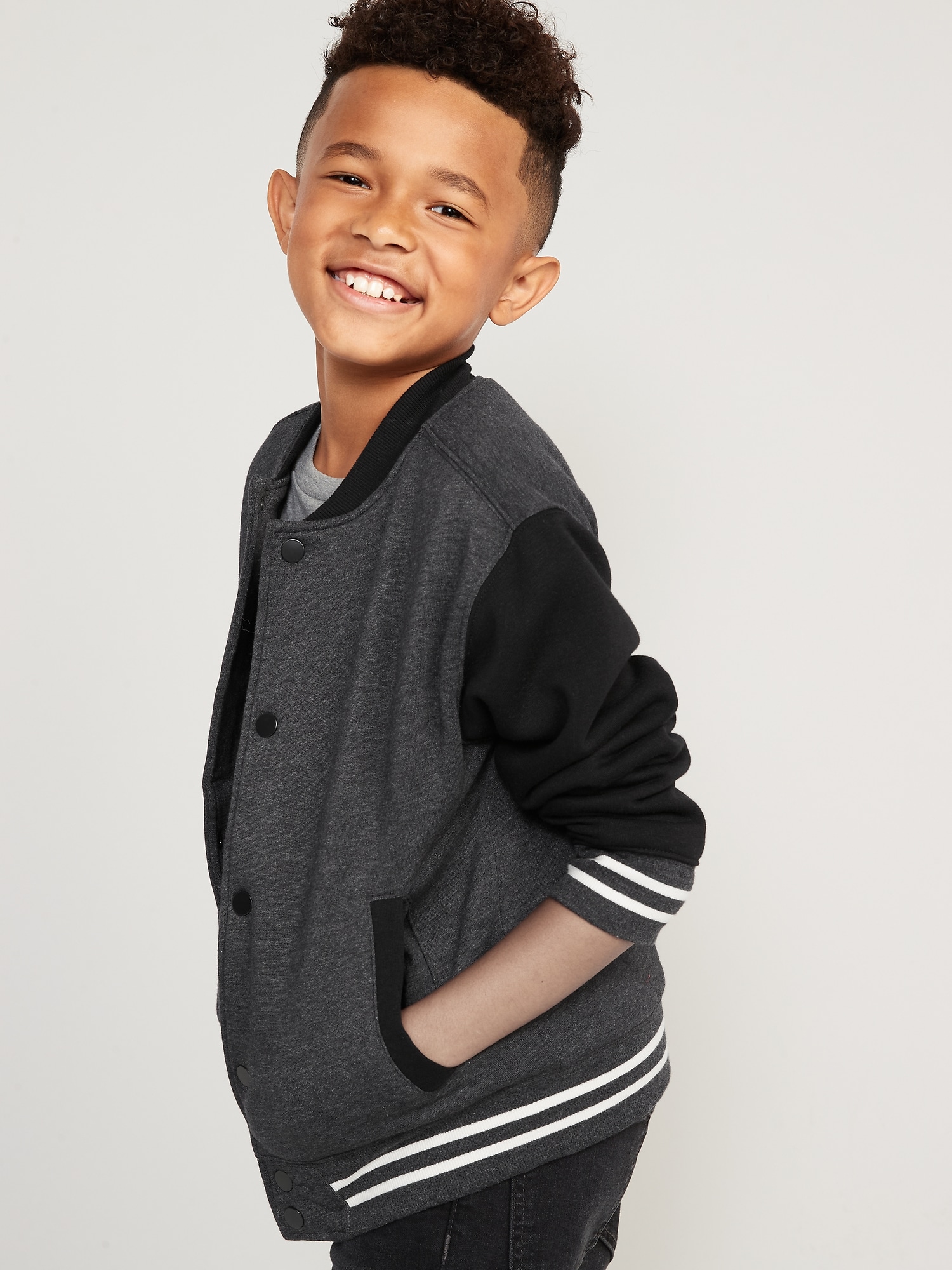 Color-Block Button-Front Bomber Jacket for Boys | Old Navy