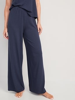 High-Waisted Sunday Sleep Wide-Leg Pajama Pants for Women