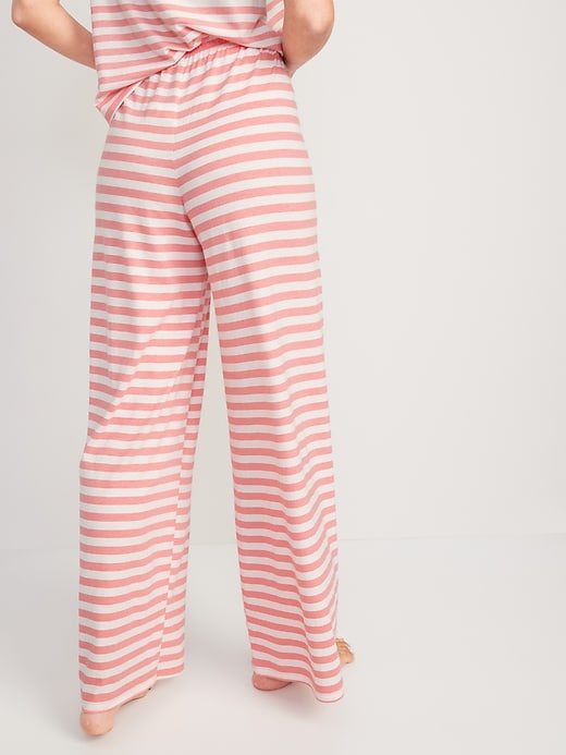 Image number 2 showing, High-Waisted Sunday Sleep Wide-Leg Pajama Pants