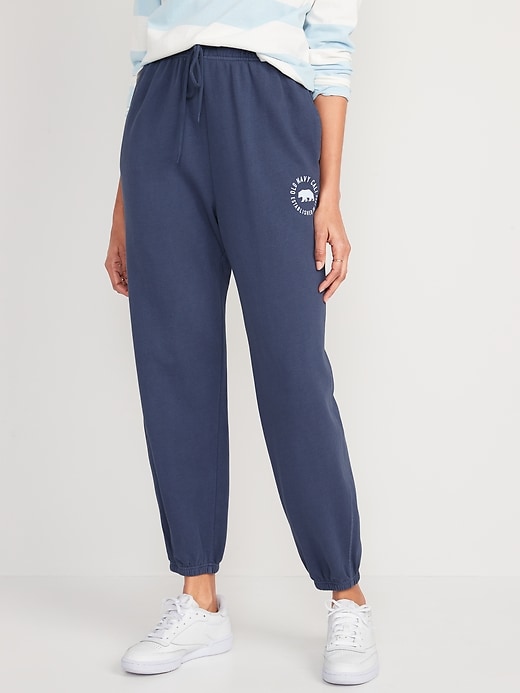 Image number 1 showing, Extra High-Waisted Vintage Garment-Dyed Logo Sweatpants