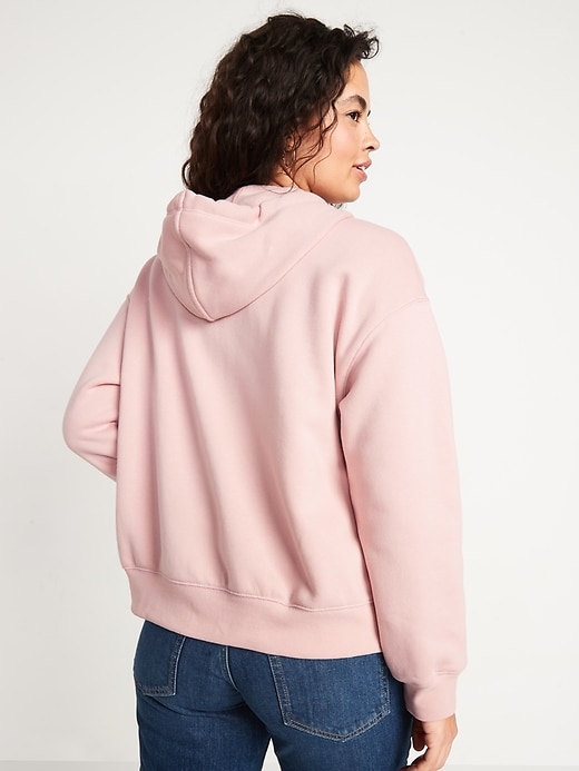Logo-Embroidered Full-Zip French-Terry Hoodie for Women | Old Navy