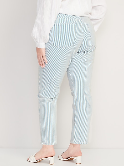 Image number 6 showing, Extra High-Waisted Button-Fly Sky-Hi Straight Striped Jeans for Women