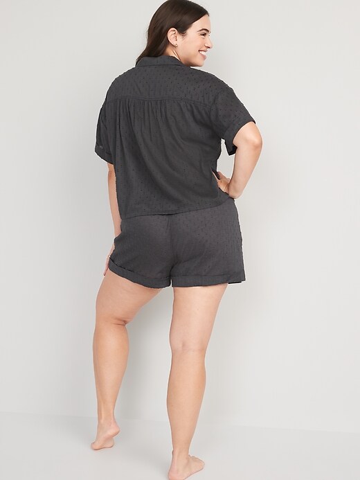 Image number 6 showing, Textured-Clip-Dot Pajama Shorts Set
