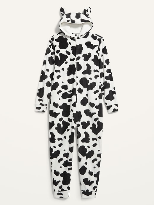 Image number 3 showing, Gender-Neutral Matching Cow One-Piece Costume for Adults