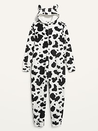 Gender-Neutral Matching Cow One-Piece Costume for Adults