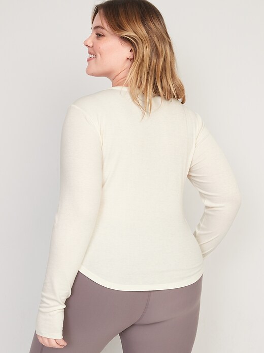 Image number 8 showing, UltraLite Long-Sleeve Rib-Knit Top for Women