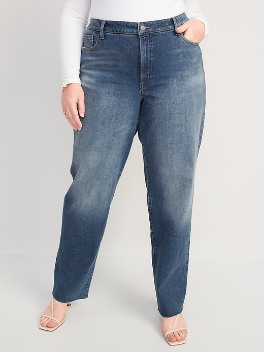 Image number 5 showing, High-Waisted O.G. Loose Cut-Off Jeans for Women