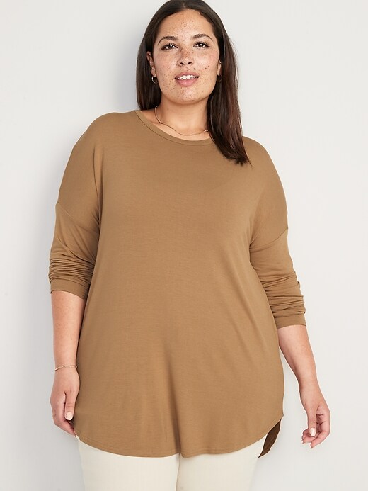 Image number 7 showing, Long-Sleeve Luxe Tunic T-Shirt for Women